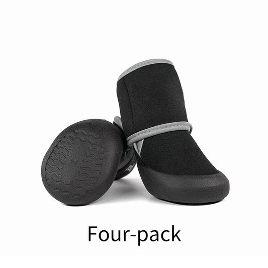 Comfortable Black  Dog Shoes – Paw Protection for All Seasons